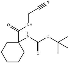 N-[1-[[(cyanomethyl)amino]carbonyl]cyclohexyl]-, 1,1-dimethylethyl ester Struktur