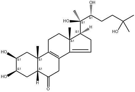 罗汉松甾酮B, 22612-27-7, 结构式