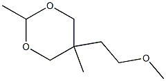 5α-(2-Methoxyethyl)-2β,5β-dimethyl-1,3-dioxane Struktur