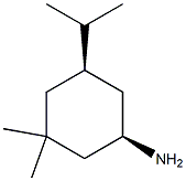 Cyclohexanamine, 3,3-dimethyl-5-(1-methylethyl)-, (1R,5R)-rel- (9CI) 化学構造式