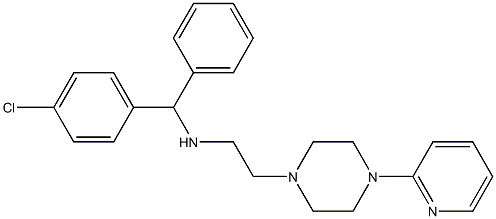 1-[2-[(p-Chloro-α-phenylbenzyl)amino]ethyl]-4-(2-pyridyl)piperazine Struktur