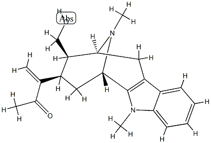 (10R,11R)-2,9-Dimethyl-10-(hydroxymethyl)-11-(1-methylene-2-oxopropyl)-1α,3α-propano-1,2,3,4-tetrahydro-β-carboline Struktur