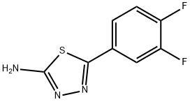 5-(3,4-ジフルオロフェニル)-1,3,4-チアジアゾール-2-アミン 化学構造式