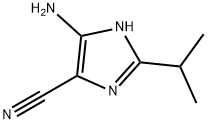 1H-Imidazole-4-carbonitrile,5-amino-2-(1-methylethyl)-(9CI) Struktur