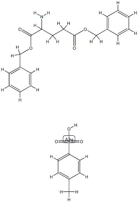 L-GLUTAMIC ACID, BIS PHENYLMETHYL ESTER, 4-METHYL BENZENESULFONATE HOMOPOLYMER Structure