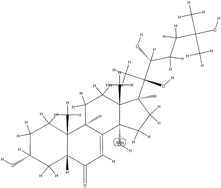 (22R)-3α,14,20,22,25-Pentahydroxy-5β-cholest-7-en-6-one Struktur
