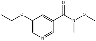 3-Pyridinecarboxamide,5-ethoxy-N-methoxy-N-methyl-(9CI),227939-21-1,结构式