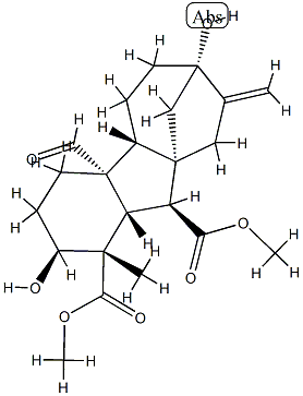 4aα-Formyl-2β,7-dihydroxy-1-methyl-8-methylenegibbane-1α,10β-dicarboxylic acid dimethyl ester,22882-71-9,结构式