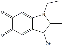 5,6-Indolinedione,1-ethyl-3-hydroxy-2-methyl-(7CI,8CI) 化学構造式