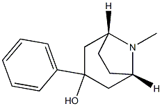(1β,5β)-8-Methyl-3β-phenyl-8-azabicyclo[3.2.1]octan-3α-ol,22932-25-8,结构式