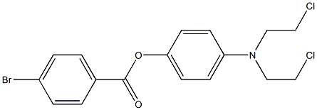 p-[ビス(2-クロロエチル)アミノ]フェニル=p-ブロモベンゾアート 化学構造式