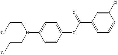 p-[Bis(2-chloroethyl)amino]phenyl=m-chlorobenzoate Structure