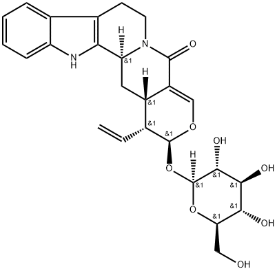 1,2,7,8,13,13bβ,14,14aα-Octahydro-1β-vinyl-2α-(β-D-glucopyranosyloxy)-5H-indolo[2,3-a]pyrano[3,4-g]quinolizine-5-one|STRICTOSAMIDE