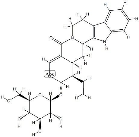(3β,15β)-16α-ビニル-17β-(β-D-グルコピラノシルオキシ)-19,20-ジデヒドロ-18-オキサヨヒンバン-21-オン