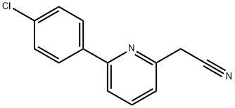 2-(6-(4-氯苯基)吡啶-2-基)乙腈,23168-76-5,结构式