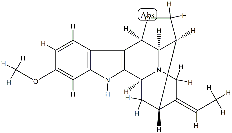 (16S)-6β,17-Epoxy-11-methoxysarpagane 结构式