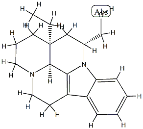 (3α,14α,16α)-14,15-Dihydroeburnamenine-14-methanol,23173-24-2,结构式