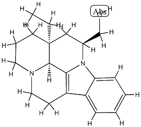 (3α,16α)-14,15-Dihydroeburnamenine-14β-methanol,23173-27-5,结构式