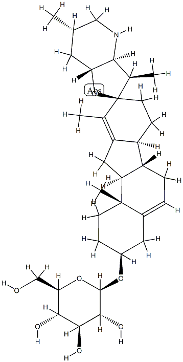 17,23β-エポキシベラトラマン-3β-イルβ-D-グルコピラノシド 化学構造式