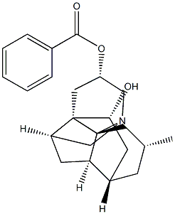 (15R)-15-メチル-4,10α-シクロリコポダン-2α,5β-ジオール2-ベンゾアート 化学構造式