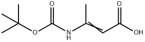2-Butenoicacid,3-[[(1,1-dimethylethoxy)carbonyl]amino]-(9CI) Structure