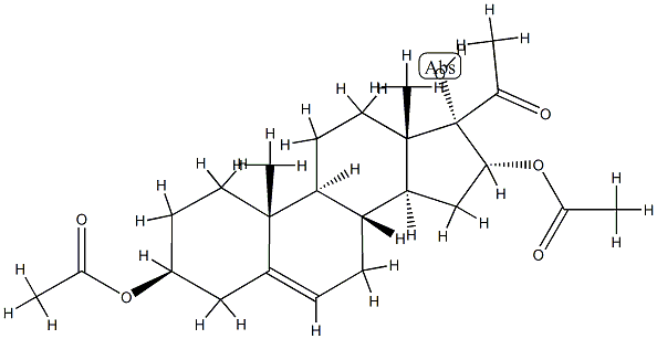 3β,16α-Bis(acetyloxy)-17-hydroxypregn-5-en-20-one Struktur