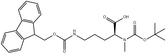 Boc-N-Me-Orn(Fmoc)-OH Struktur