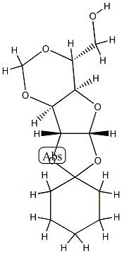 1-O,2-O-Cyclohexylidene-3-O,5-O-methylene-α-D-glucofuranose Struktur