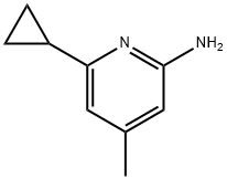 2-Pyridinamine,6-cyclopropyl-4-methyl-(9CI), 234110-18-0, 结构式