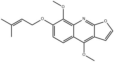 7-Isopentenyloxy-gamma-fagarine Struktur