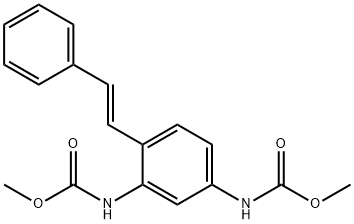 (E)-2,4-Stilbenedicarbamic acid dimethyl ester Structure