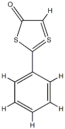 2-フェニル-1,3-ジチオール-1-イウム-4-オラート 化学構造式