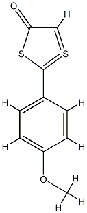 2-(4-Methoxyphenyl)-1,3-dithiol-1-ium-4-olate Struktur