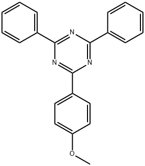 2-(4-methoxyphenyl)-4,6-diphenyl-1,3,5-triazine Struktur