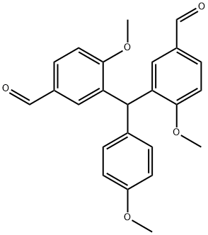 3,3'-[(4-Methoxyphenyl)Methylene]bis[4-Methoxybenzaldehyde 化学構造式