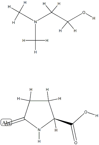 5-oxo-L-proline, compound with 2-(dimethylamino)ethanol (1:1) ,23513-72-6,结构式