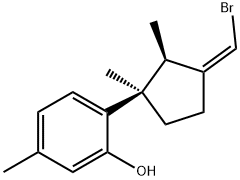 2-[(1R)-3-[(Z)-Bromomethylene]-1,2β-dimethylcyclopentyl]-5-methylphenol,23526-39-8,结构式