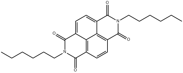 N,N′-ジヘキシルナフタレン-1,8:4,5-ビス(ジカルボイミド) 化学構造式