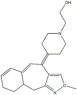 4-(9,10-Dihydro-2-methyl-4H-benzo[5,6]cyclohept[1,2-d]oxazol-4-ylidene)-1-piperidineethanol,23598-98-3,结构式