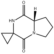 Spiro[cyclopropane-1,3(4H)-pyrrolo[1,2-a]pyrazine]-1,4(2H)-dione, tetrahydro-, (8aS)- (9CI) Struktur