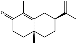 [4aR,(-)]-2,3,4,4a,5,6,7,8-Octahydro-1,4a-dimethyl-7α-isopropenylnaphthalene-2-one Structure