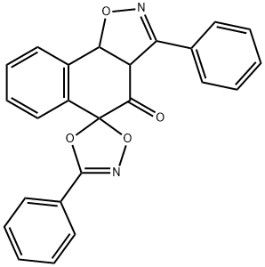 3'a,9'b-Dihydro-3,3'-diphenylspiro[1,4,2-dioxazole-5,5'(4'H)-naphth[2,1-d]isoxazol]-4'-one 结构式