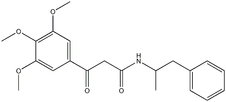 N-(α-Methylphenethyl)-2-(3,4,5-trimethoxybenzoyl)acetamide,23771-15-5,结构式