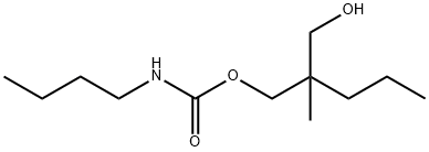 2-(Hydroxymethyl)-2-methylpentyl=butylcarbamate 结构式