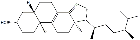 5α-エルゴスタ-8,14-ジエン-3β-オール 化学構造式
