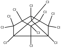 1,1a,2,2,3,3a,4,5,5,5a,5b,6-ドデカクロロオクタヒドロ-1,3,4-メテノ-1H-シクロブタ[cd]ペンタレン 化学構造式
