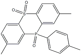 2,8-Dimethyl-10-p-tolyl-10H-phenothiaphosphine 5,5,10-trioxide Struktur