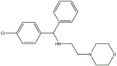4-[2-[(4-クロロ-α-フェニルベンジル)アミノ]エチル]モルホリン 化学構造式