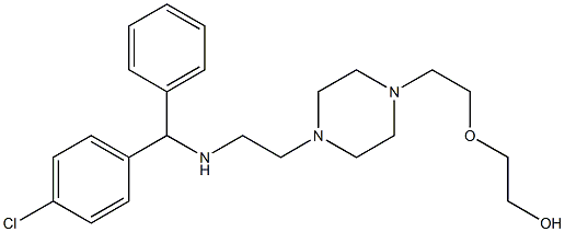 2-[2-[4-[2-[(p-Chloro-α-phenylbenzyl)amino]ethyl]-1-piperazinyl]ethoxy]ethanol,23905-10-4,结构式