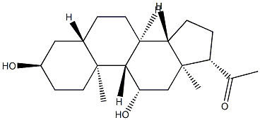 3α,11β-Dihydroxy-5α-pregnan-20-one Structure